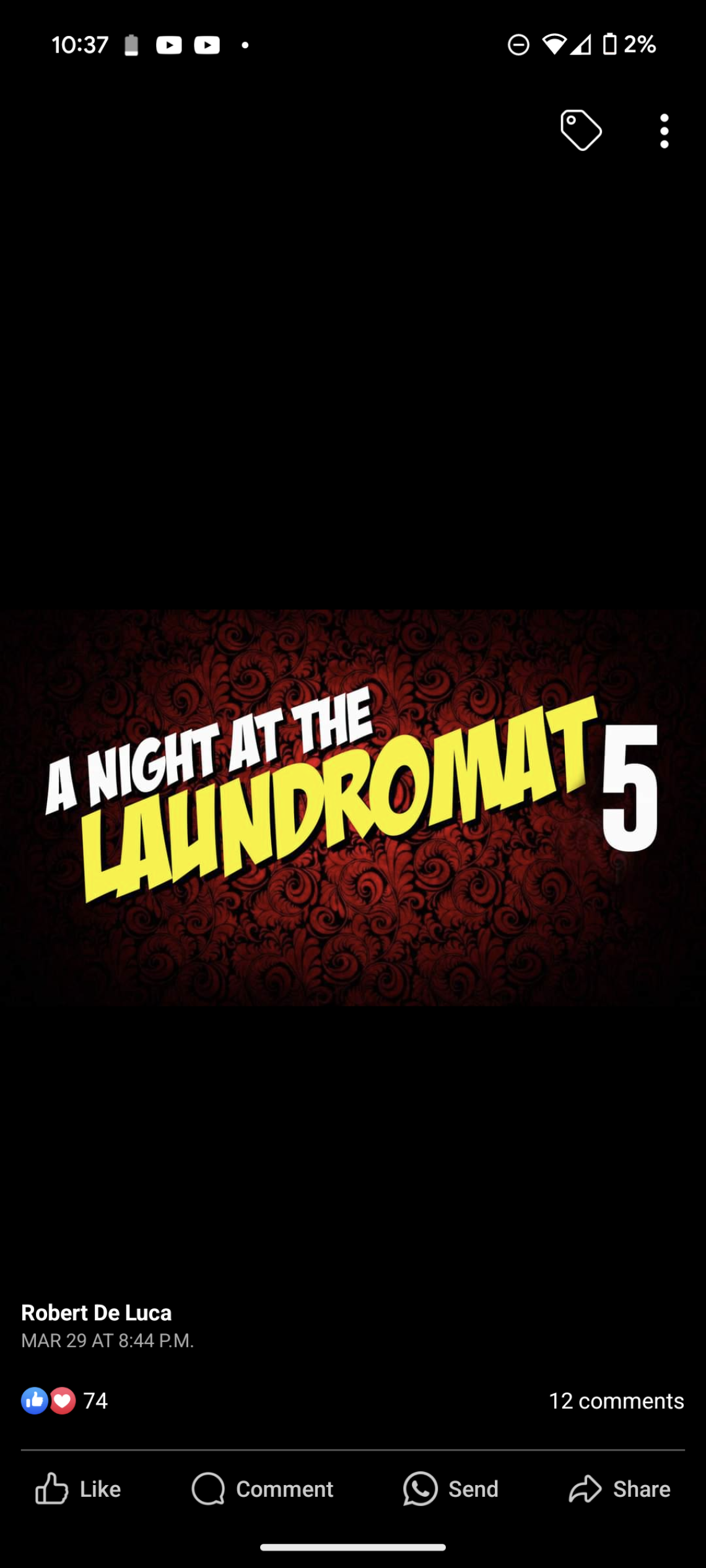 A Night at the Laundromat FAN GROUP — News & Updates